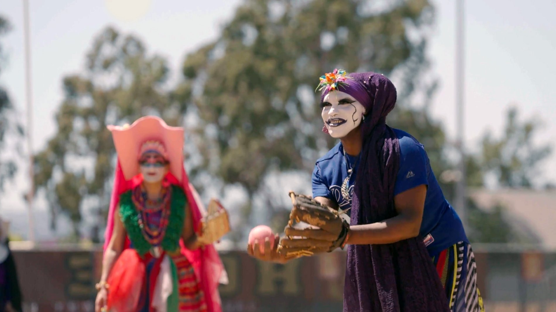 Sisters of Perpetual Indulgence playing baseball